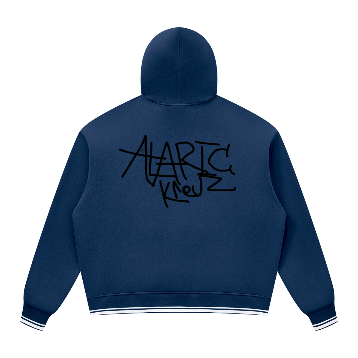Unisex Oversized Color Block Fleece Hoodie