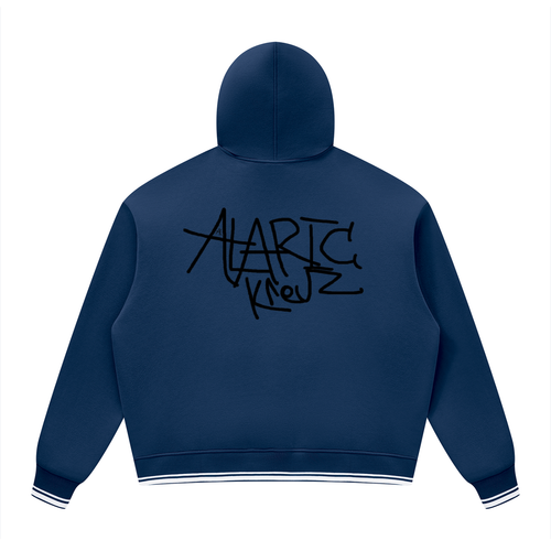 Unisex Oversized Color Block Fleece Hoodie